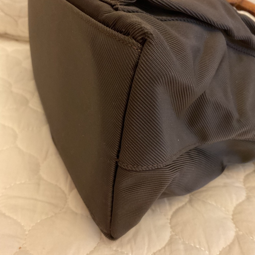 GUCCI Brown/Black Canvas Bamboo Double Handle - Picture 10 of 14
